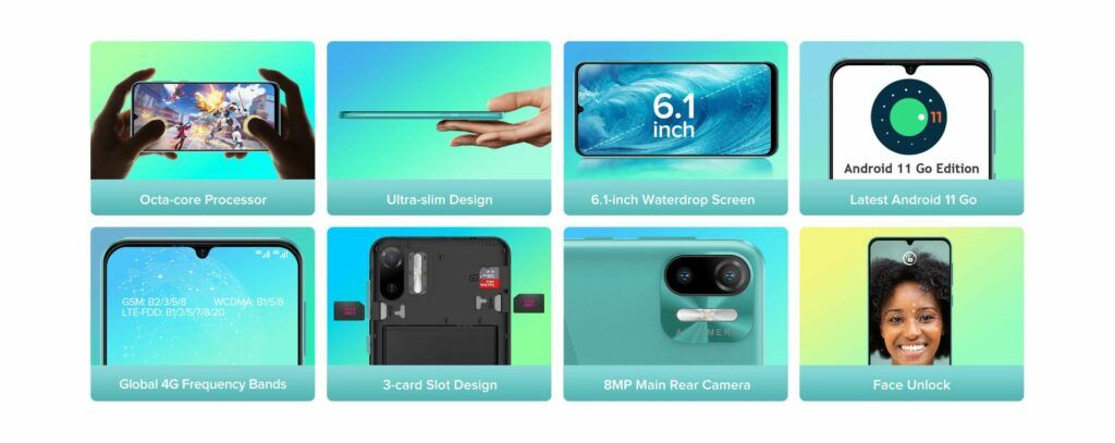 Xiangyun Cover per Ulefone Note 15 Trasparente Custodia + Anello Supporto Cellulari + 2 X Film di Vetro Temperato protezione- Caso Silicone Crystal Clear Protettiva TPU Bumper Morbido Case