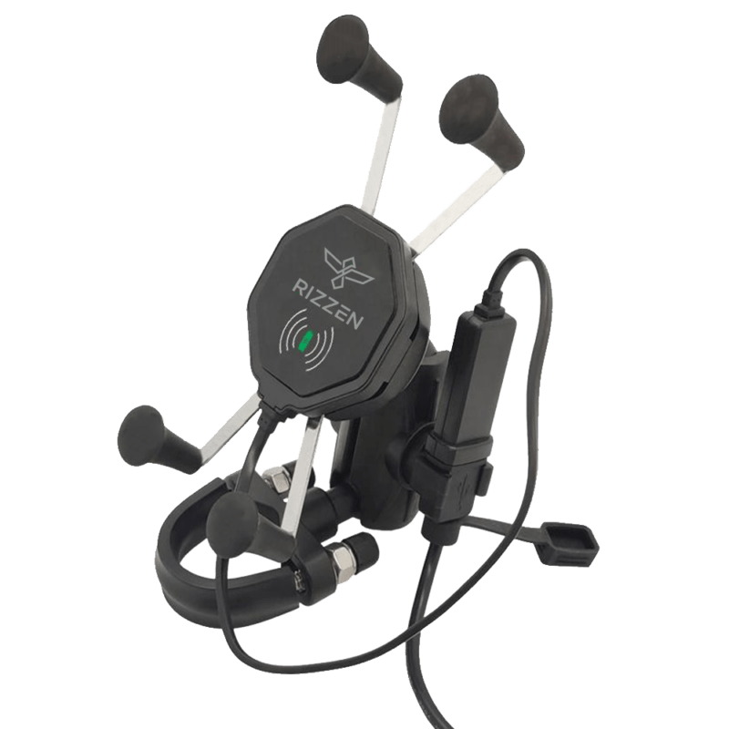 Rizzen X-Grip Wireless Charger + Single USB 3+9cm Arm (Full Set)
