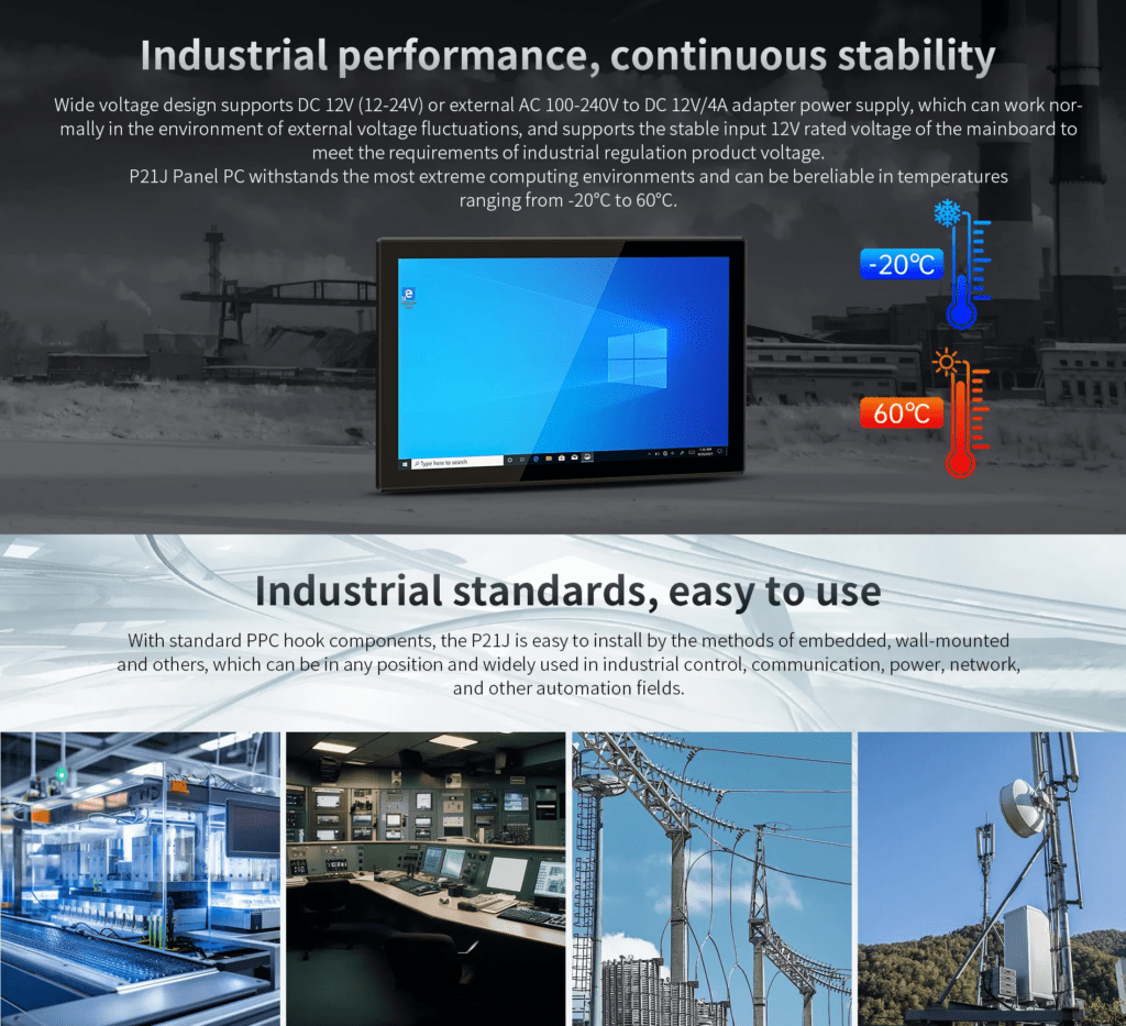 ONERugged Industrial Panel PC P21J | 21.5” Win11 Pro
