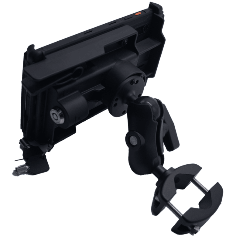 Tablet Mount with Secure U-Bolt Handlebar Base for Forklift Operations