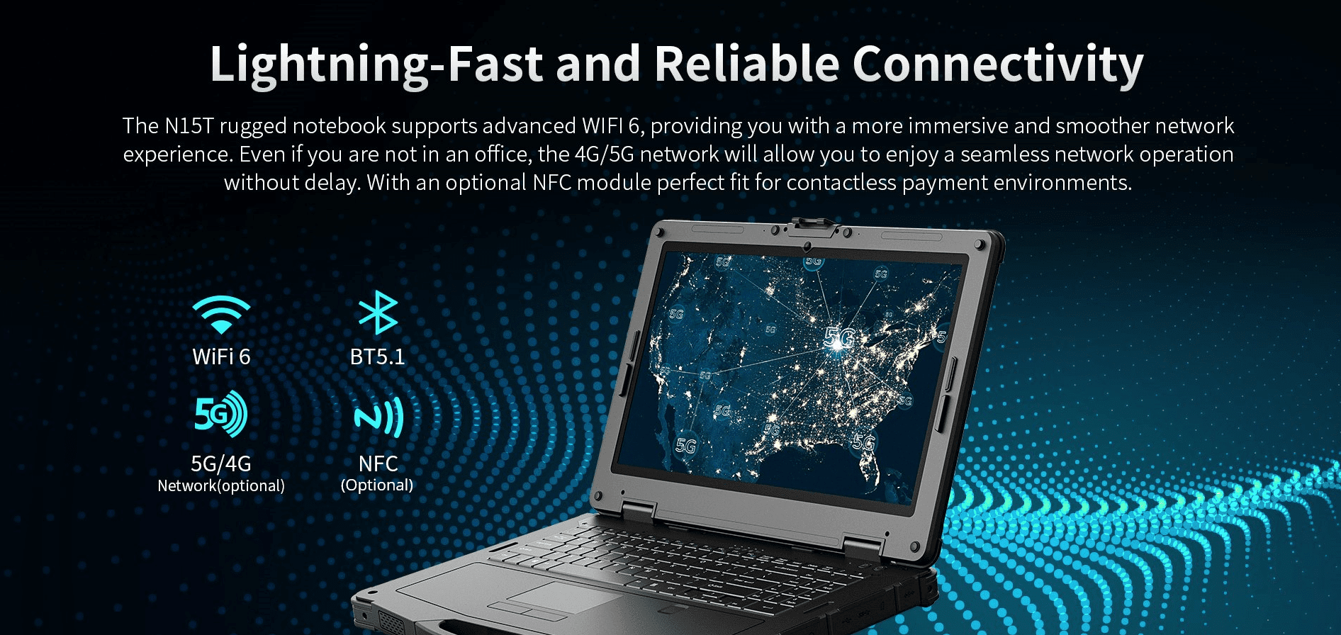 OneRugged N15T i7 Rugged Laptop, Powerful 15.6