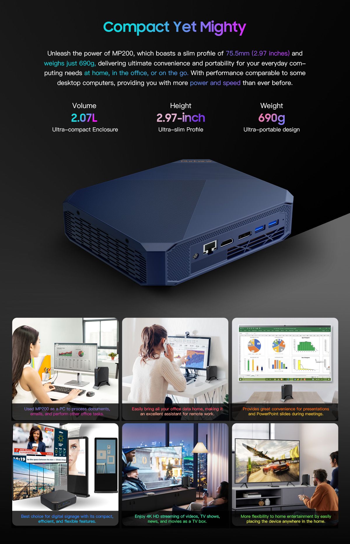 Blackview MP200 Mini PC, 12th Gen Intel Core I5-12450H