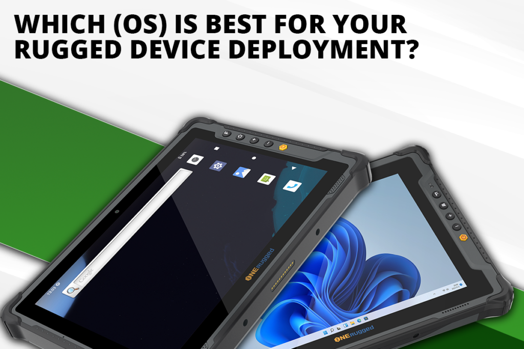 two tablets displaying two very different and powerful operating systems (OS)